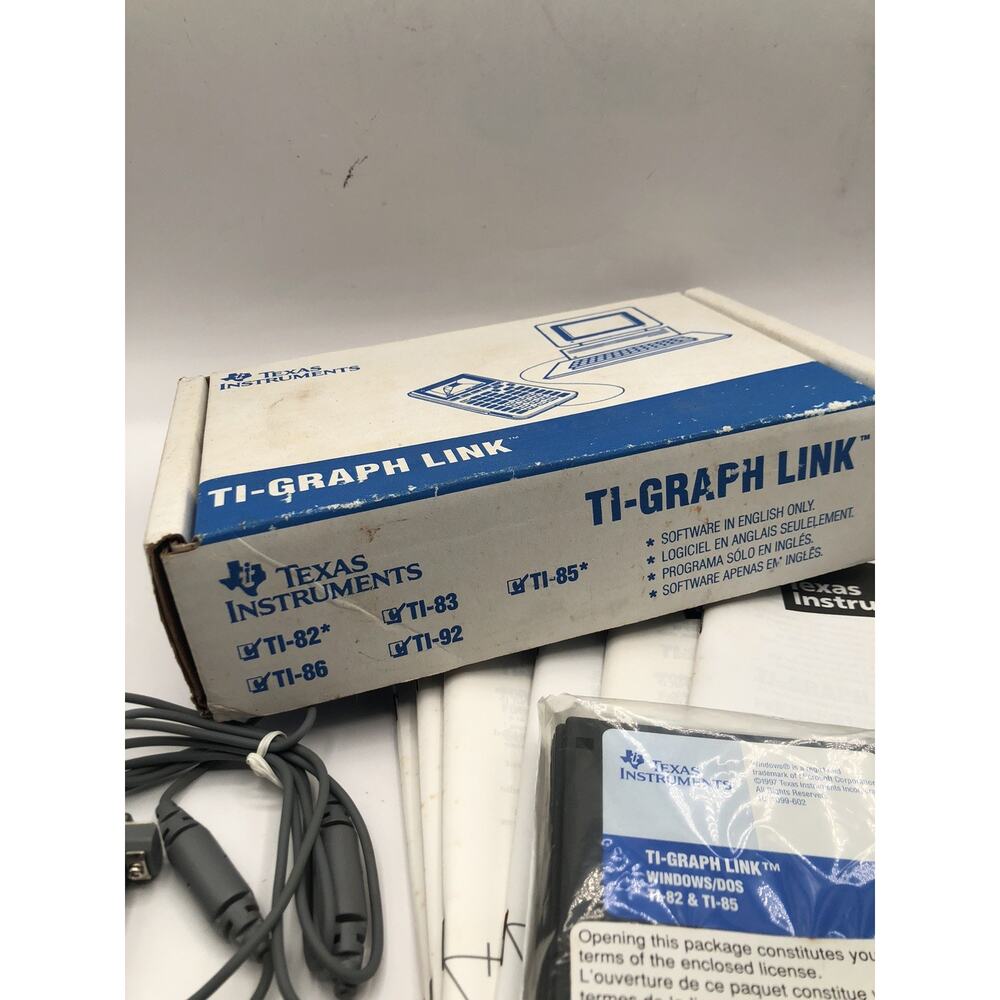 Texas Instruments Ti-Graph Link Cable Software No… - image 6